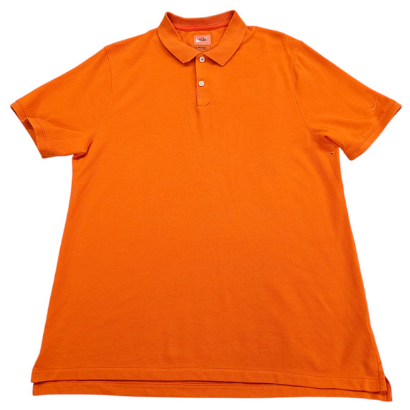 The Nike Polo Shirt Mens Large Orange Dri Fit Short Sleeve - Picture 1 of 12